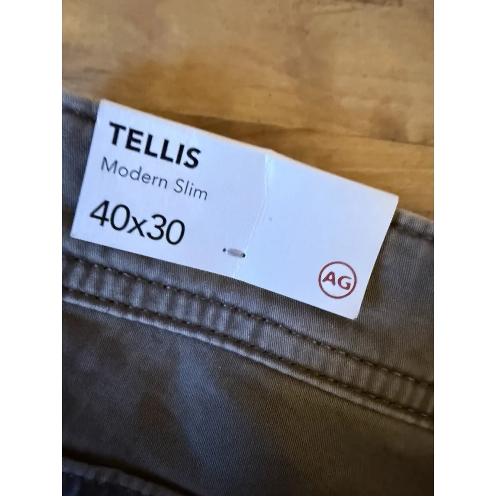 AG Adriano Goldschmied Men's Tellis Modern Slim Pants Size 40x30 Gray‎ Sateen